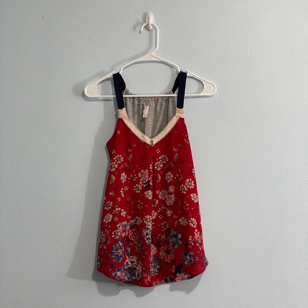 Xhilaration Mixed Media Tank Top